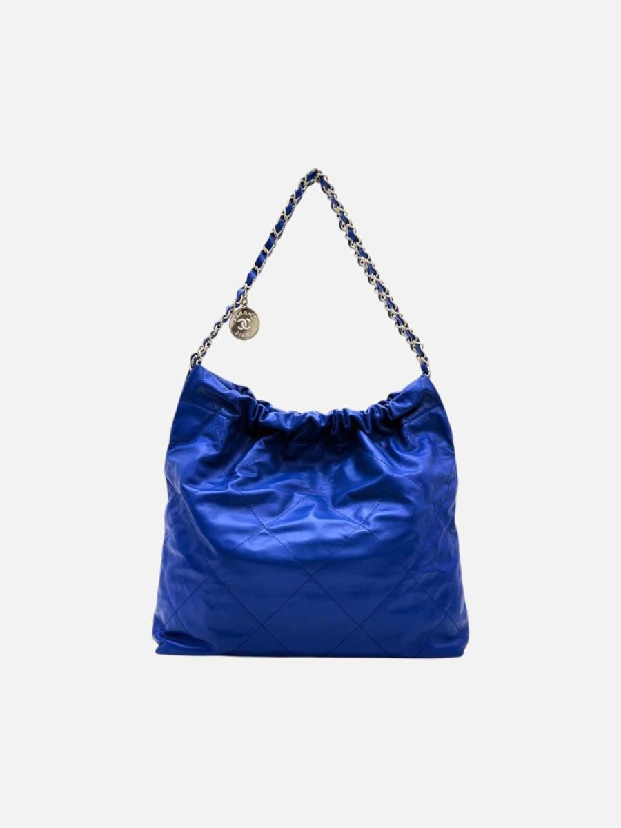 CHANEL 22 Blue Quilted Shoulder Bag