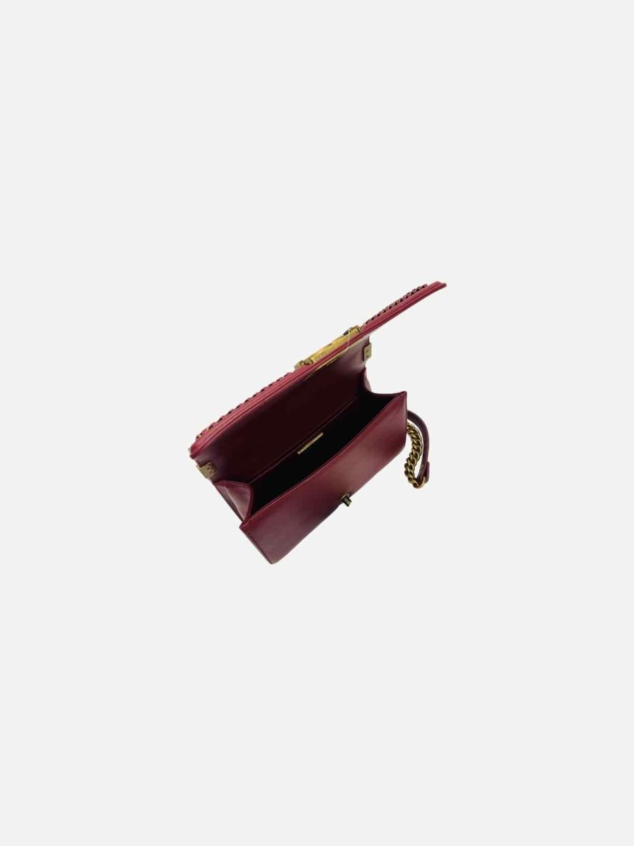 CHANEL Boy Burgundy Shoulder Bag