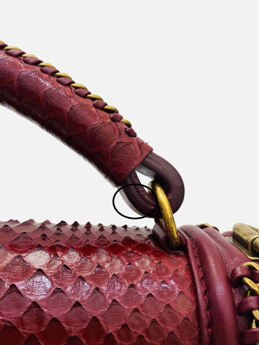 CHANEL Boy Burgundy Shoulder Bag
