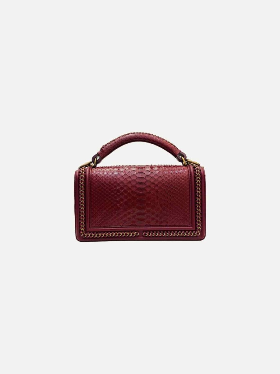CHANEL Boy Burgundy Shoulder Bag