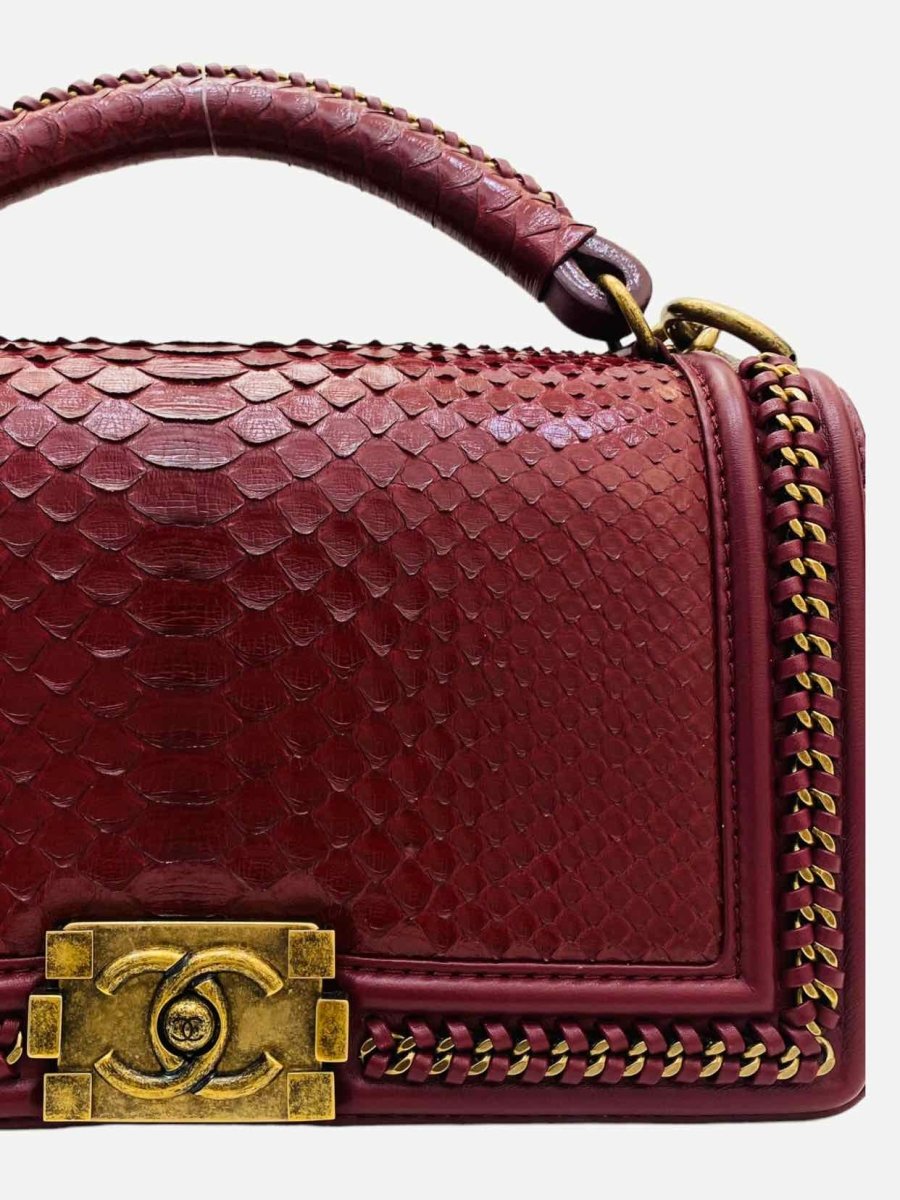CHANEL Boy Burgundy Shoulder Bag
