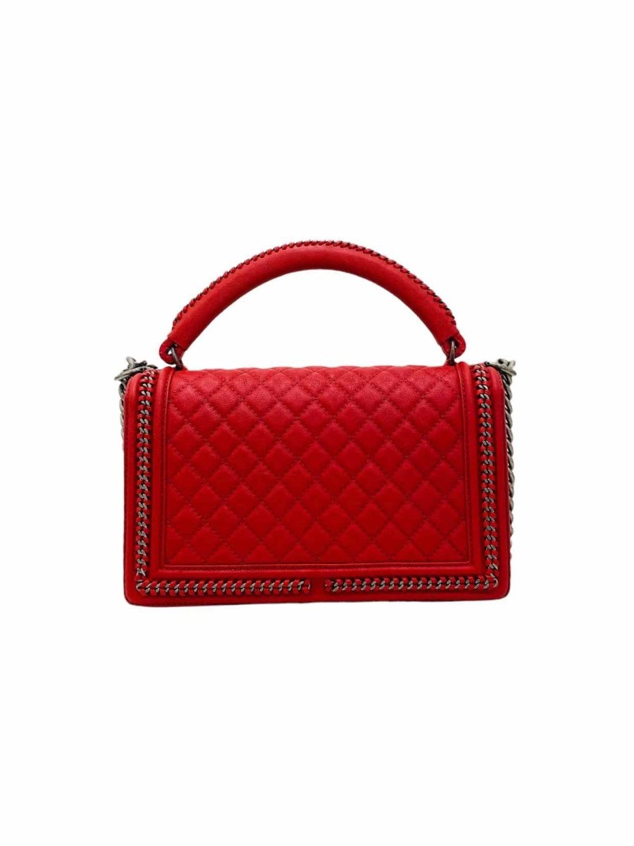 CHANEL Boy Flap Red Shoulder Bag