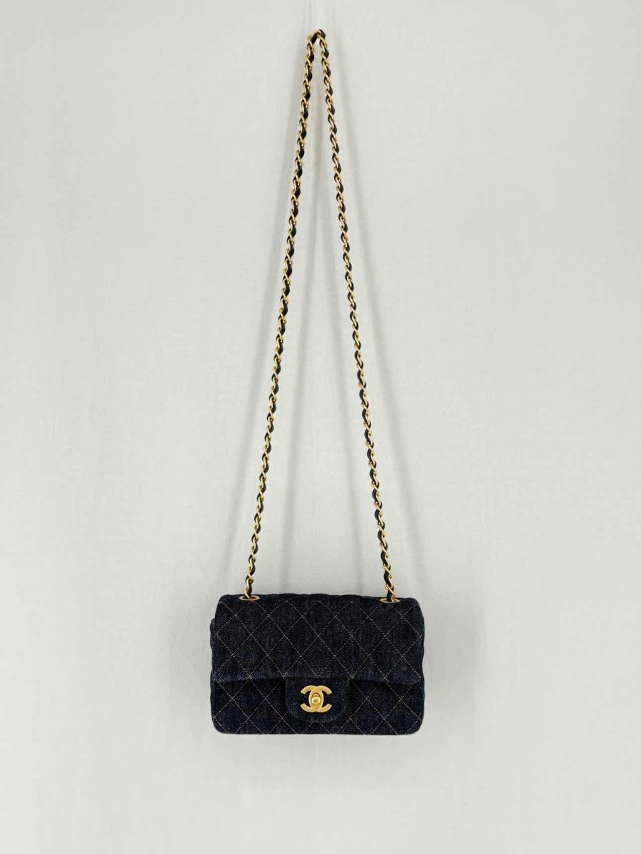 CHANEL Classic Flap Denim Quilted Shoulder Bag