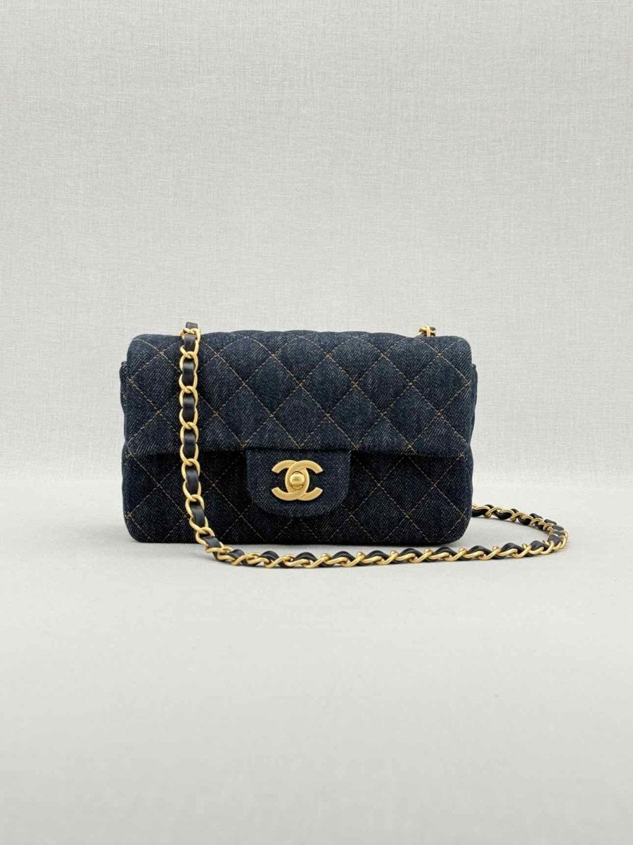 CHANEL Classic Flap Denim Quilted Shoulder Bag