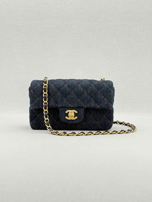 CHANEL Classic Flap Denim Quilted Shoulder Bag