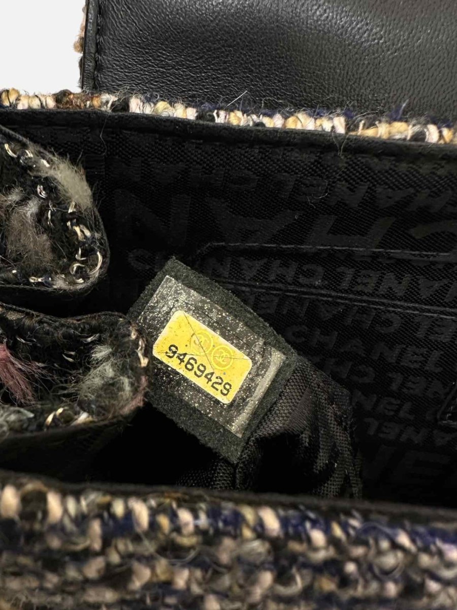 CHANEL Fantasy Tweed Black Multicolor Shoulder Bag