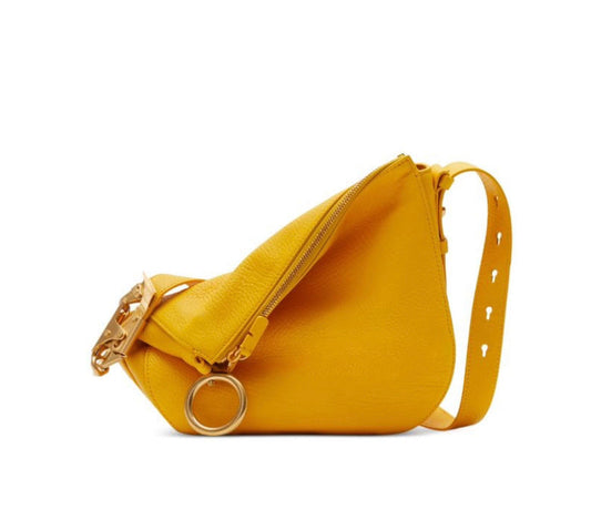Burberry LLSM Knight Bag in Yellow Leather Crossbody