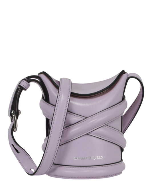 Alexander McQueen Mini Curve Leather Bucket Bag Womens 682683-1YBA7-5310