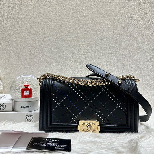 Chanel Le Boy Black Shoulder Bag - Preloved