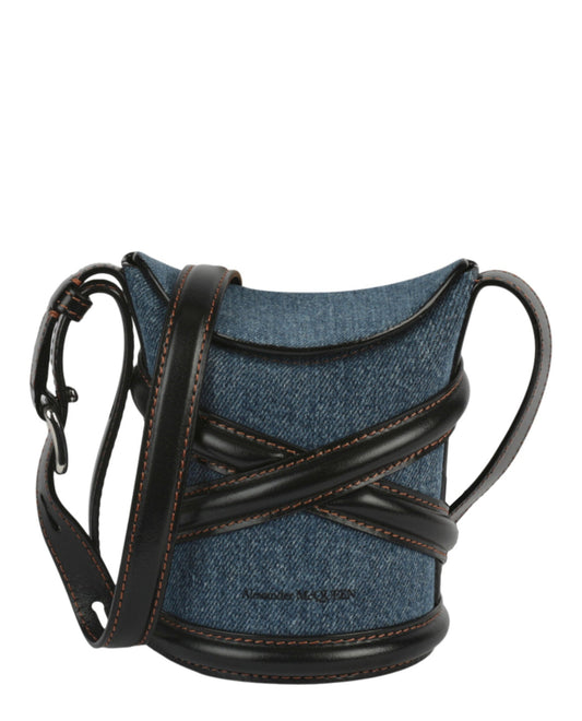 Alexander McQueen The Curve Mini Shoulder Bag Womens 682683-1YBB2-4095