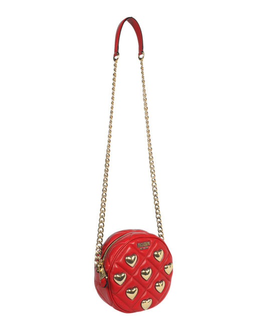 Moschino Heart Studs Quilted Crossbody Bag Womens 7508-8002-0113