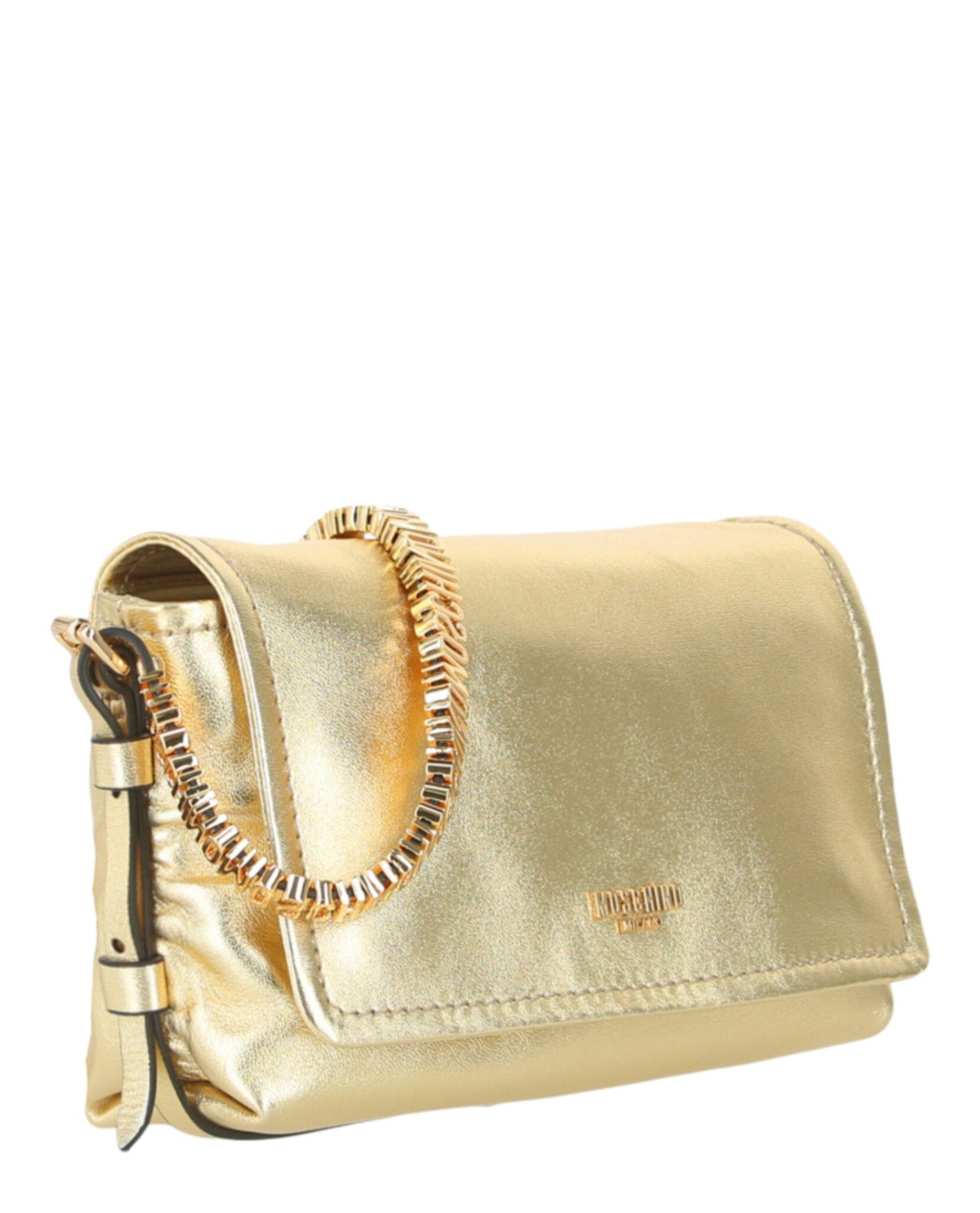 Moschino Logo-Lettering Metallic Crossbody Bag Womens 7303-8011-0615