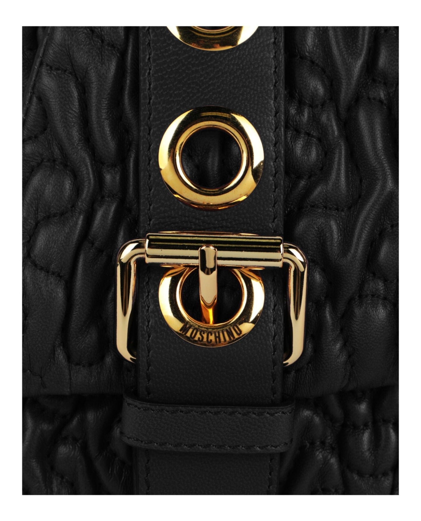 Moschino Destroyed Chain Quilted Crossbody Bag Womens 7599-8002-1555