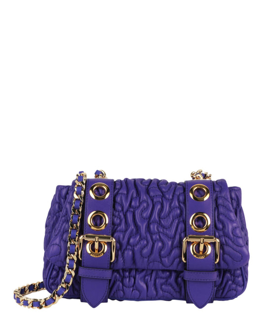 Moschino Destroyed Chain Quilted Crossbody Bag Womens 7599-8002-0279