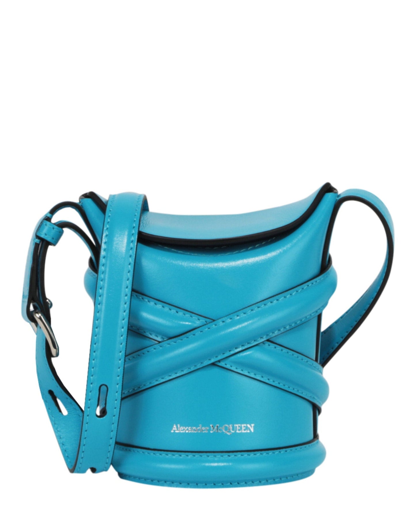 Alexander McQueen Mini Curve Leather Bucket Bag Womens 682683-1YBA7-4722