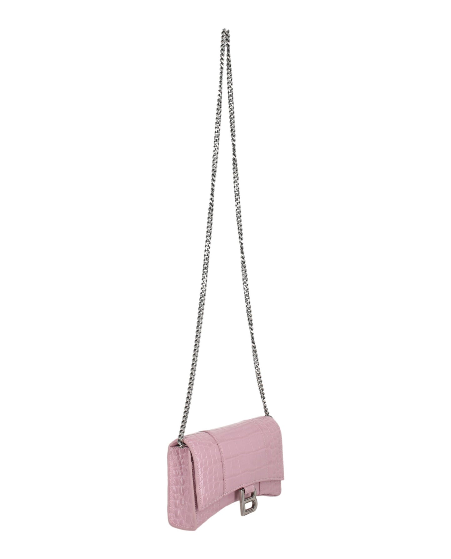 Balenciaga Croc Embossed Hourglass Wallet On Chain Womens 6560501-LR6Y-6904