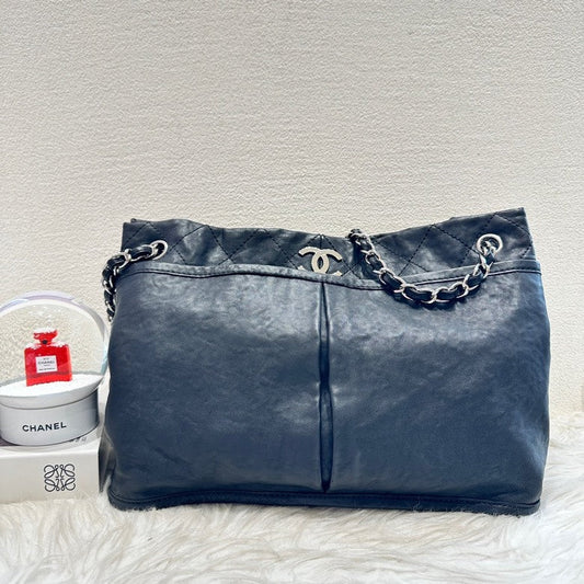 Chanel Airport Tote Black Leather Shoulder Bag