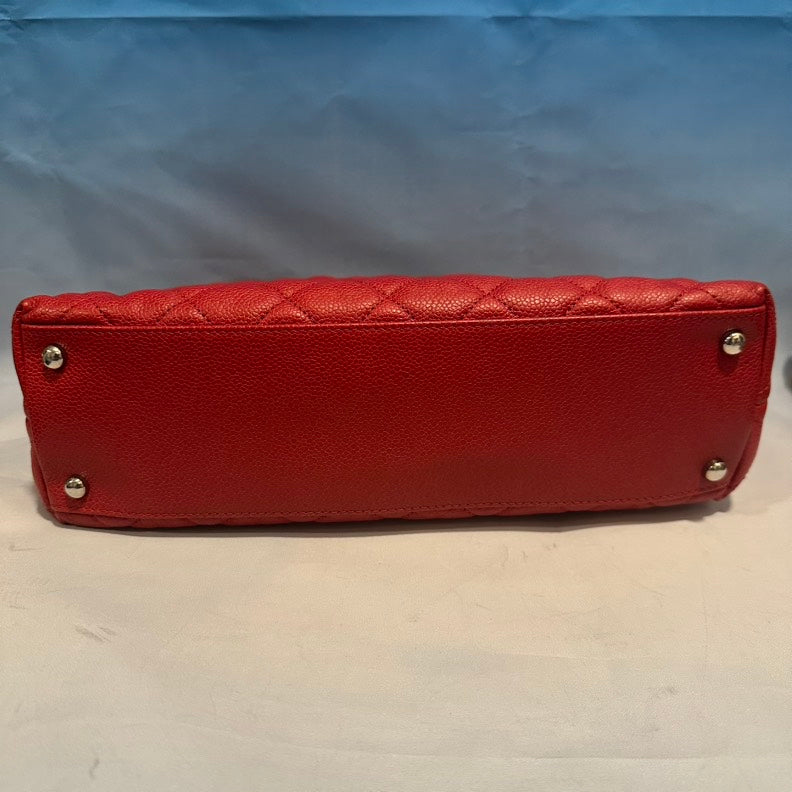 Chanel Quilted Red Leather Shoulder Bag