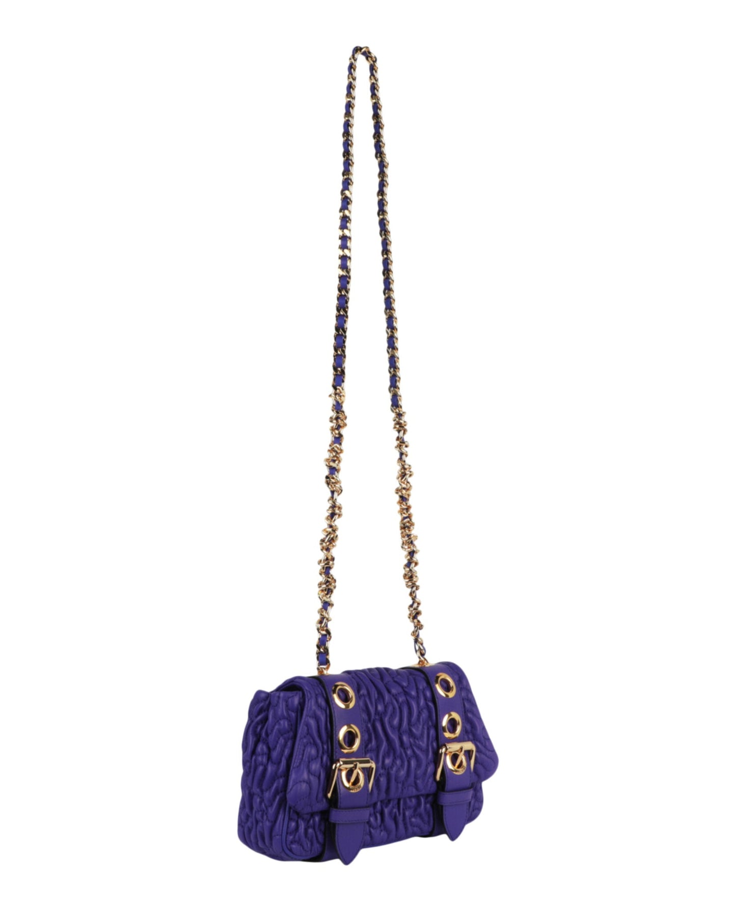 Moschino Destroyed Chain Quilted Crossbody Bag Womens 7599-8002-0279