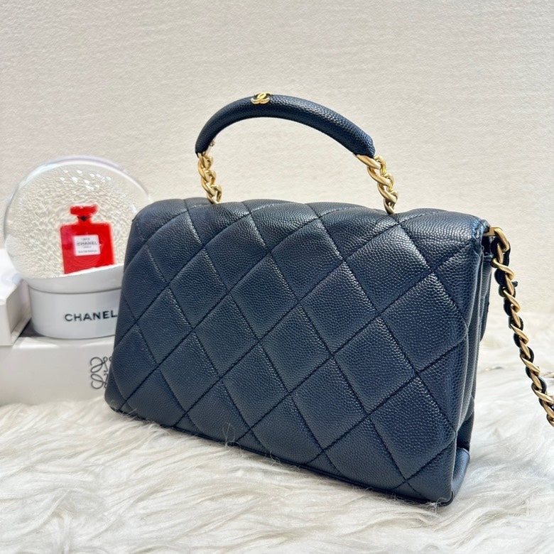 Chanel Carry Me CF  Black Quilted Leather Shoulder Bag