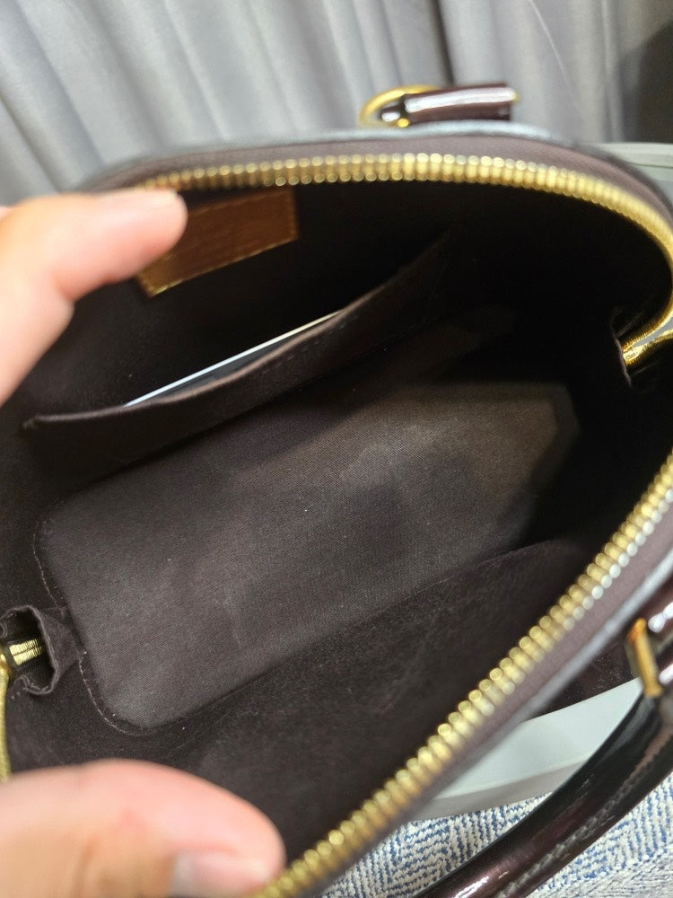 Louis Vuitton Adamante Alma BB Burgundy Top Handle Bag