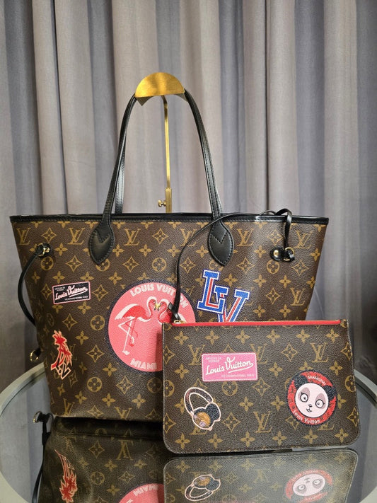 Louis Vuitton Neverfull World Tour Monogram Canvas Tote Bag
