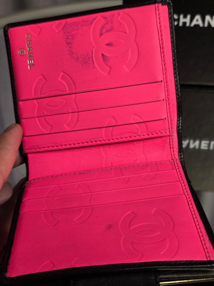 Chanel Cambon Black Bifold Wallet - Leather - Excellent Condition