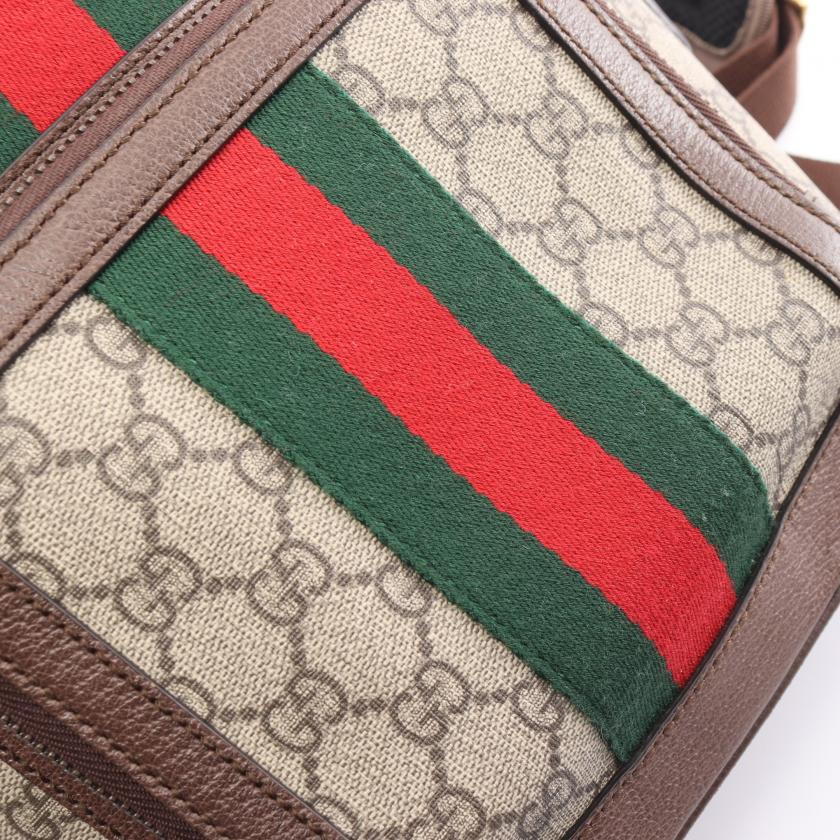 Gucci Ophidia GG Supreme Backpack Rucksack PVC Leather Beige Multicolor 881540