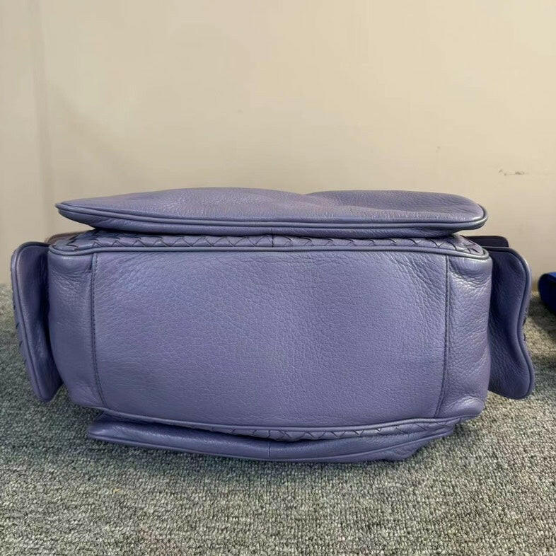 Bottega Veneta Medium Purple Shoulder Bag with Braided Handles
