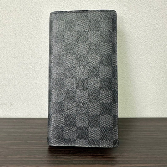 Louis Vuitton Damier Graphite Long Wallet - Preloved Black Leather Wallet
