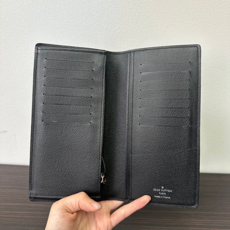 Louis Vuitton Damier Graphite Long Wallet - Preloved Black Leather Wallet