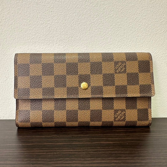 Louis Vuitton Damier Ébène Long Wallet in Brown - Preloved Style 4213