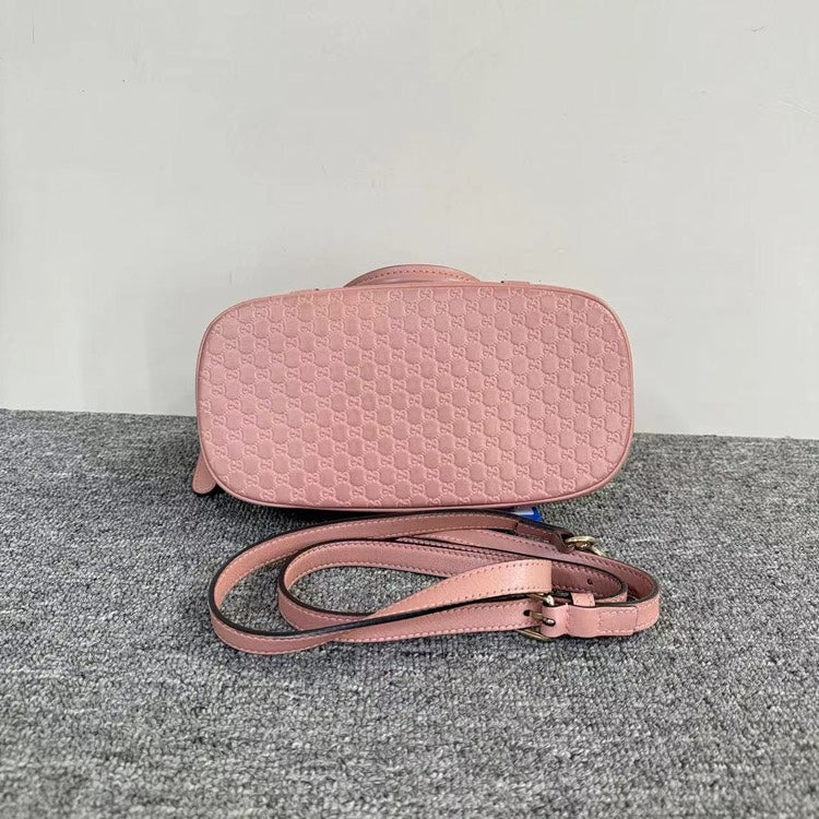 Gucci Alma Pink Leather HandBag Small