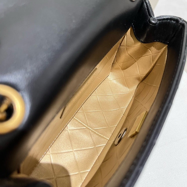 Chanel Coco Badge Limited Edition Black Quilted Leather Shoulder Bag