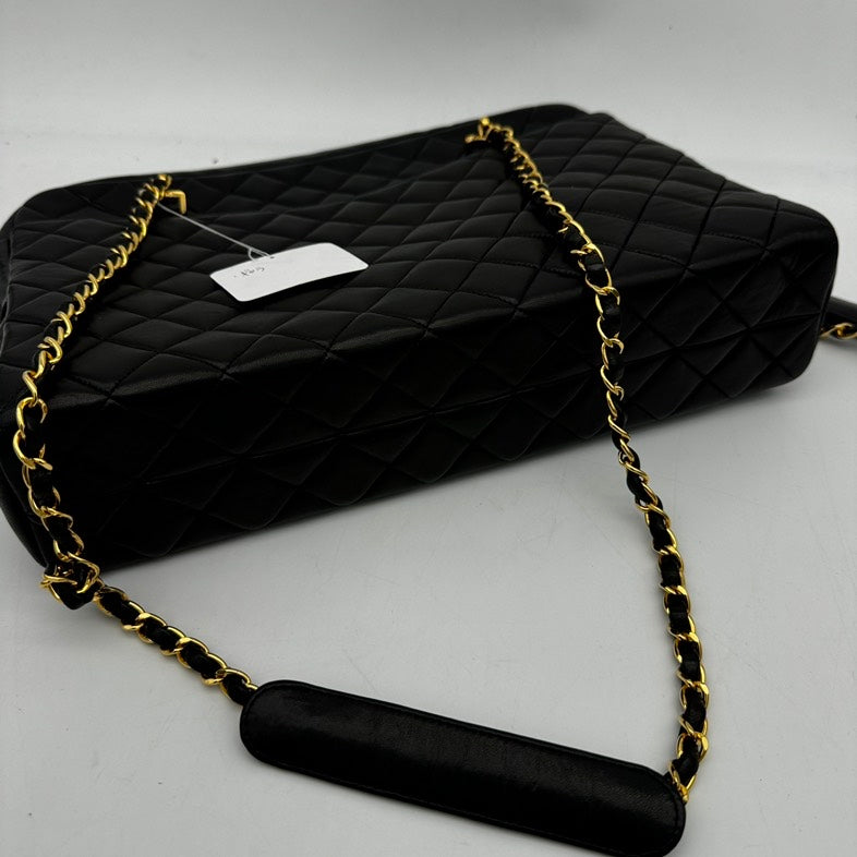 Chanel Black Quilted Leather Shoulder Bag Medium