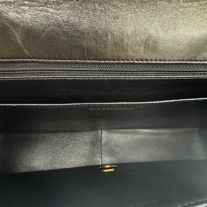Chanel Quilted Black Leather Shoulder Bag Medium