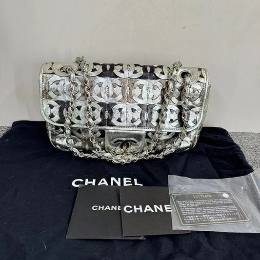 Chanel Multicolor Leather Chain Shoulder Bag With Dustbag Medium