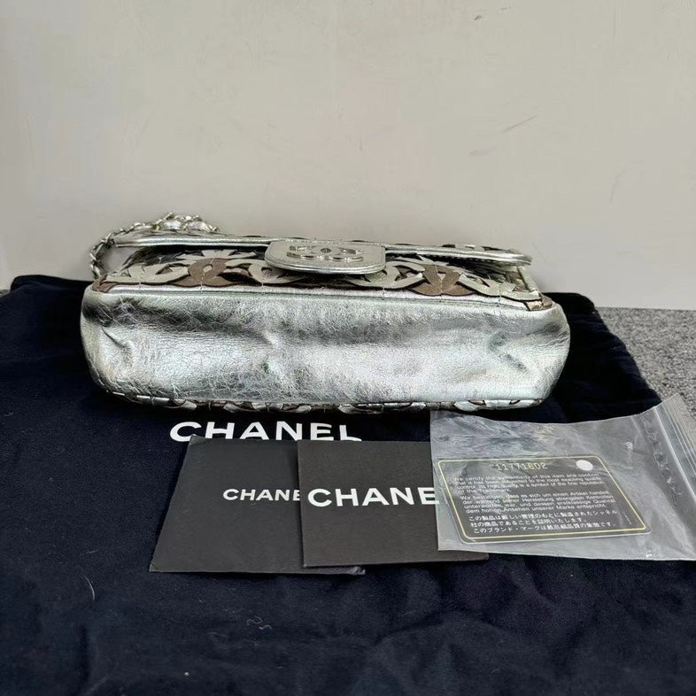 Chanel Multicolor Leather Chain Shoulder Bag With Dustbag Medium