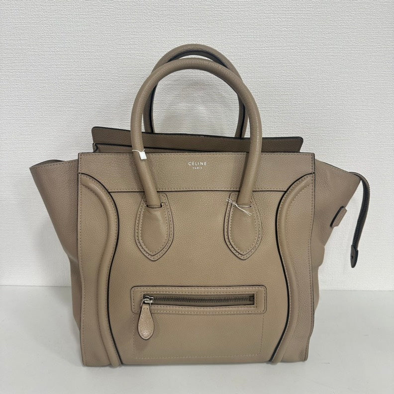 Céline Luggage Taupe Leather Tote Bag Medium