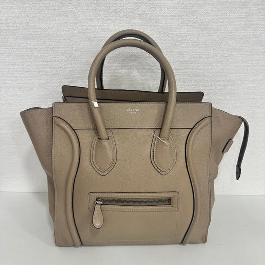 Céline Luggage Taupe Leather Tote Bag Medium