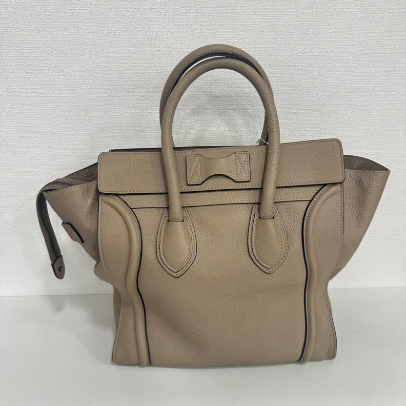 Céline Luggage Taupe Leather Tote Bag Medium