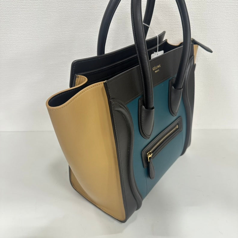 Céline Luggage Multicolor Leather Tote Bag Medium