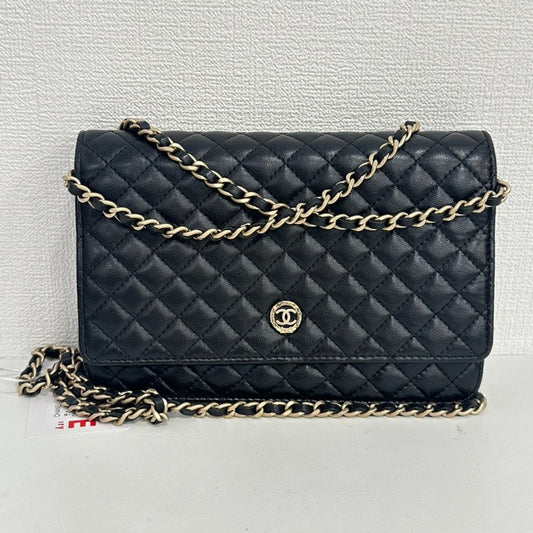Chanel Lambskin Wallet on Chain Black Quilted Crossbody Bag