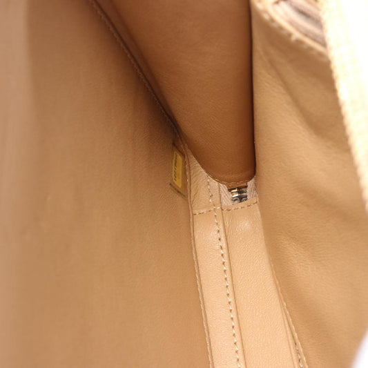 Chanel CC Filigree Matelasse Vanity Chain Shoulder Bag Beige Caviar Leather WAY Gold Hardware