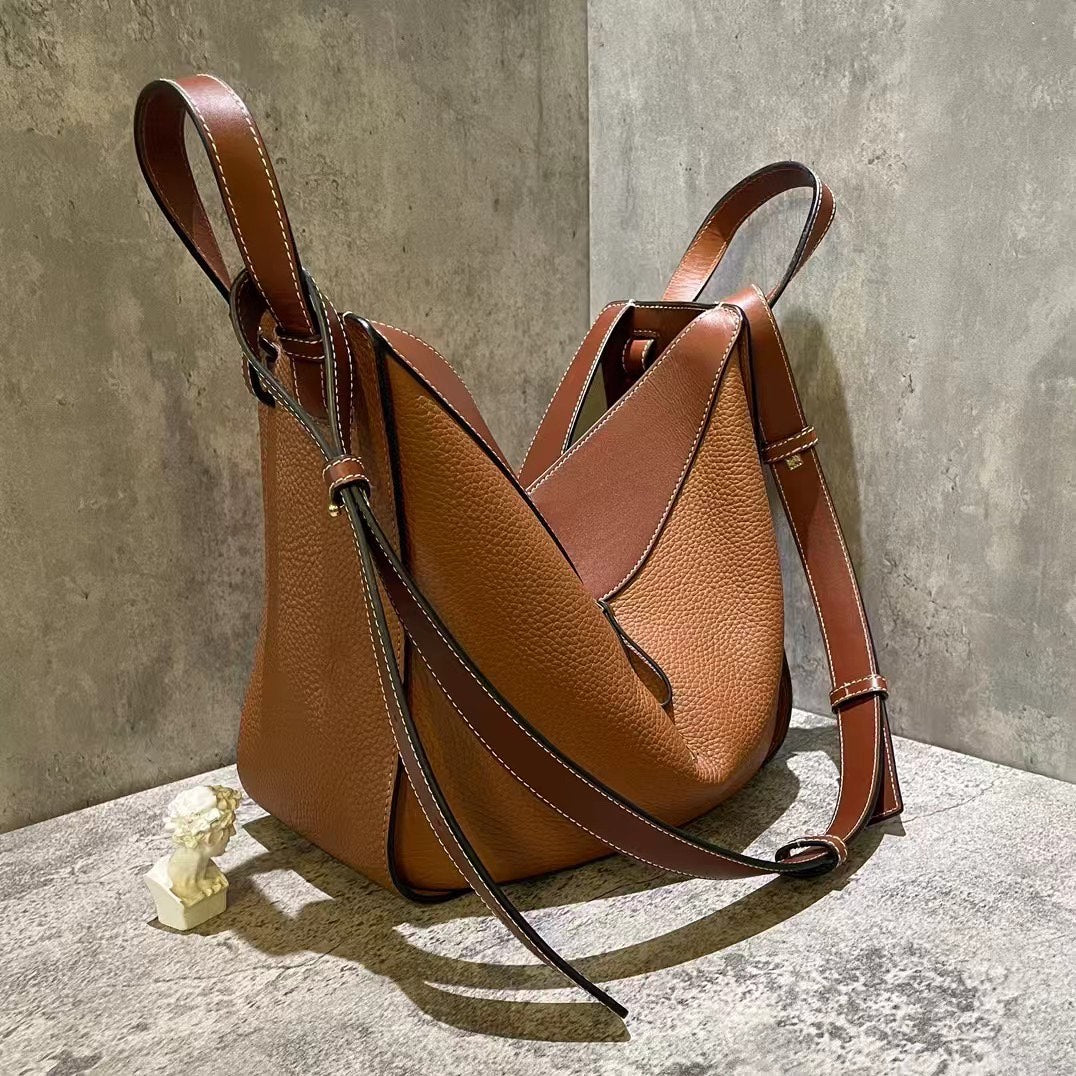 Loewe Medium Hammock Bag Tan Leather Adjustable Strap Shoulder Bag