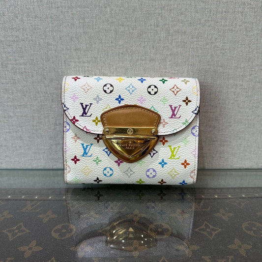 Louis Vuitton Multicolor Compact Wallet White