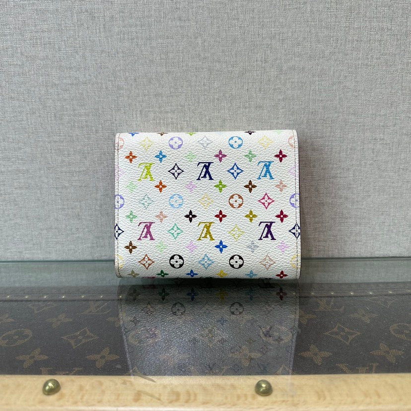 Louis Vuitton Multicolor Compact Wallet White