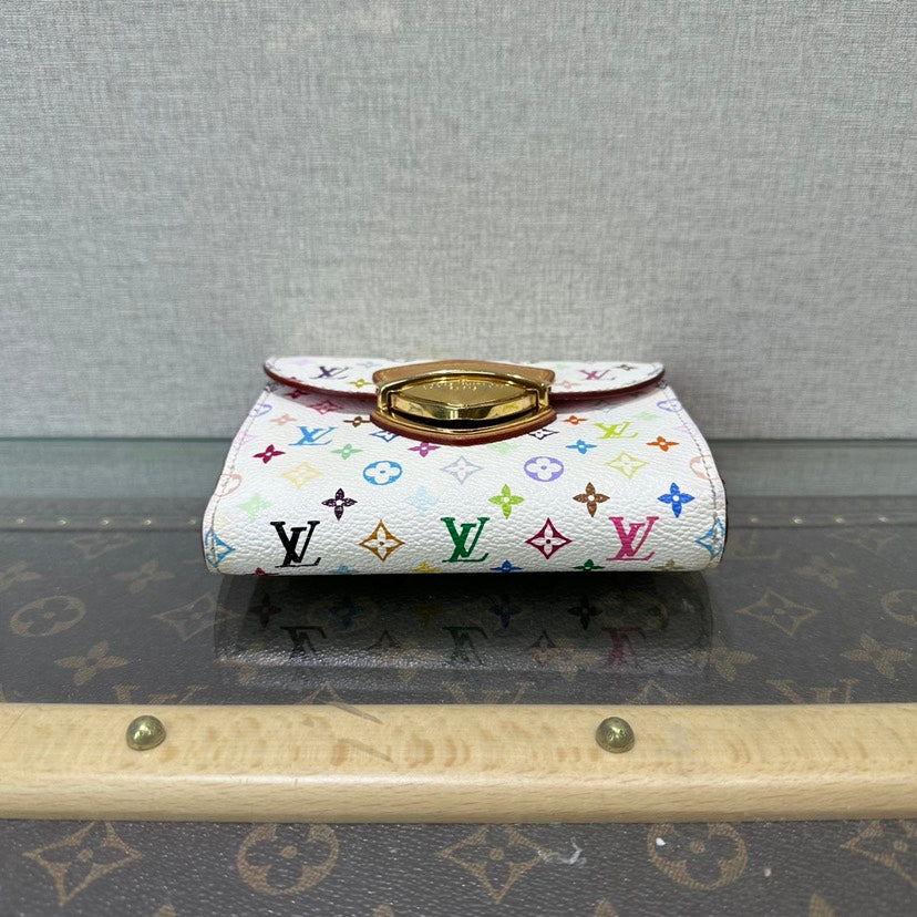 Louis Vuitton Multicolor Compact Wallet White