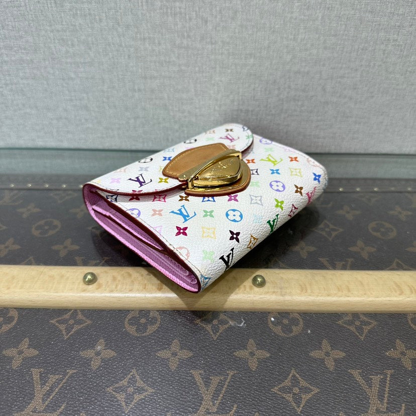 Louis Vuitton Multicolor Compact Wallet White