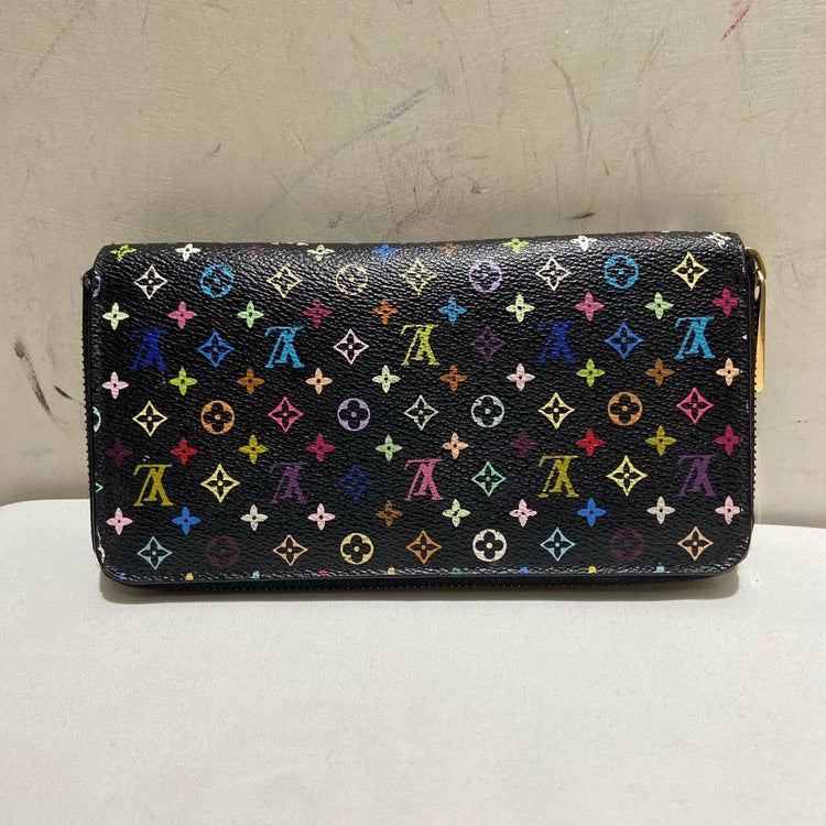 Louis Vuitton Multicolore Monogram Black Canvas Wallet Large